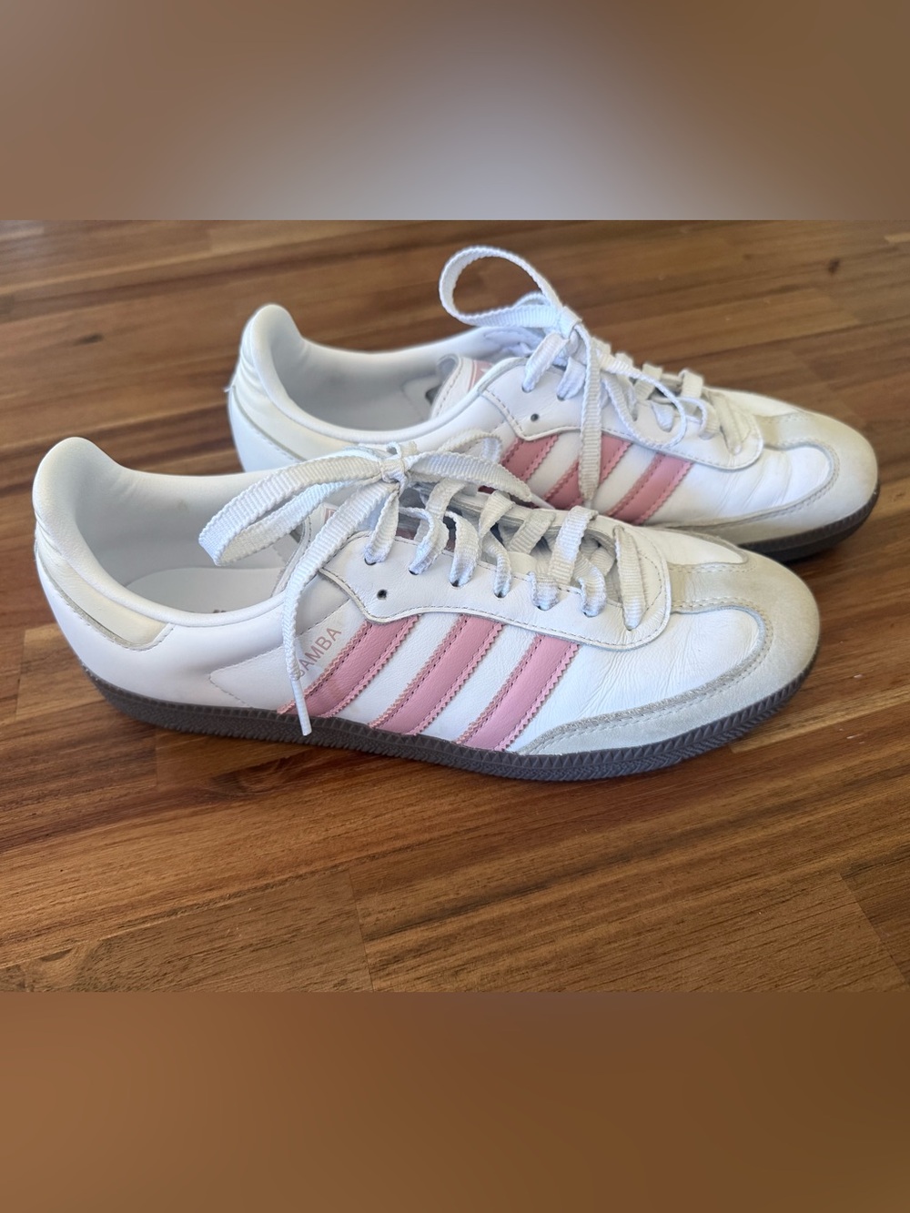 adidas Samba OG White Pink Leather Sneakers Women’s Size 9